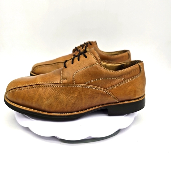 Stephan Bossi Dress Shoe Men's 9 M Brown Oxford Derby Tan - Picture 1 of 8